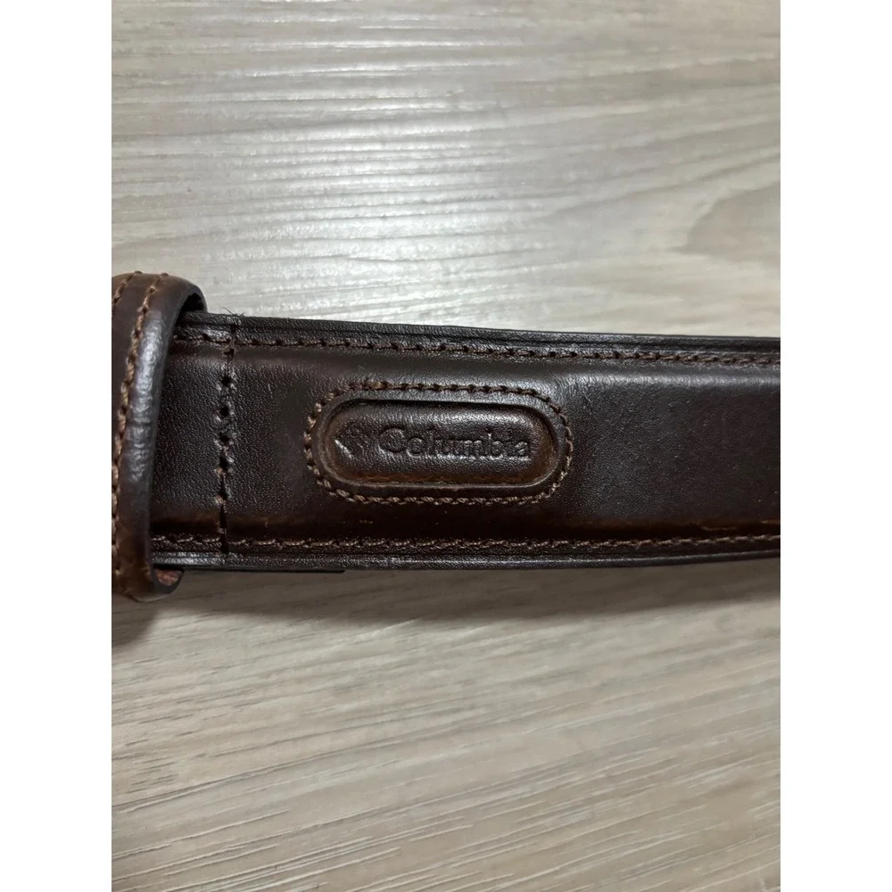 Columbia Mens Brown Genuine Leather Belt Size 2X 46-48 17CO02A9